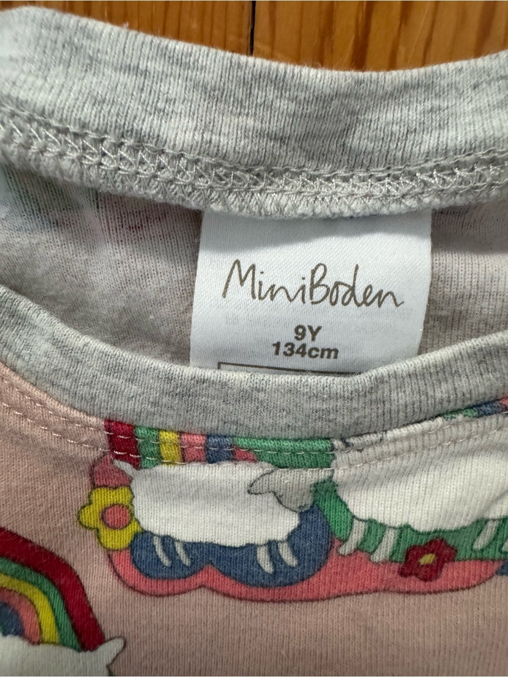 Mini Boden Rainbow and Sheep PJ Set - Picture 3 of 4